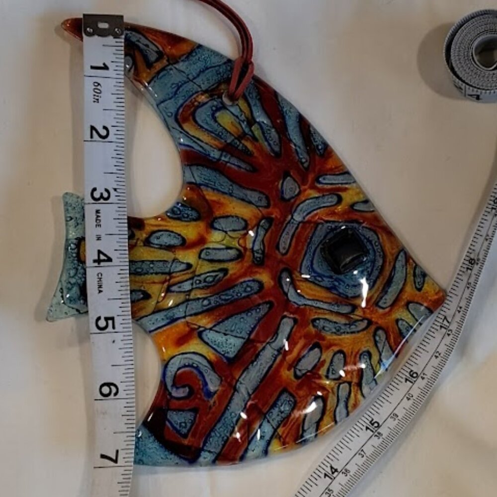 Egyptian Hand Blown Glass Fish Suncatcher/Ornament - Picture 4 of 5